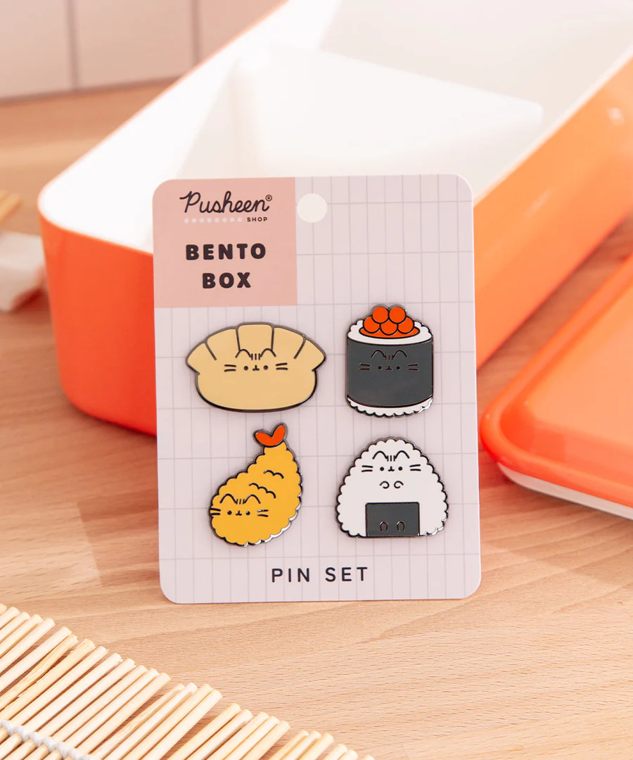 Pusheen Bento Box Pin Set