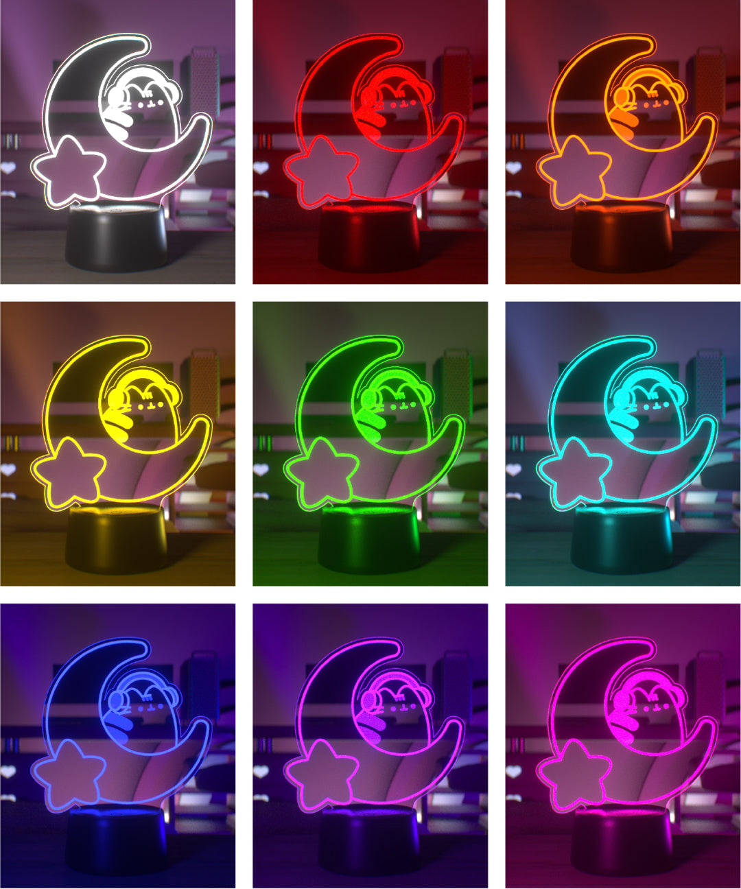 Gamer Pusheen Moon Otaku Lamp - US 5991 - Image 3