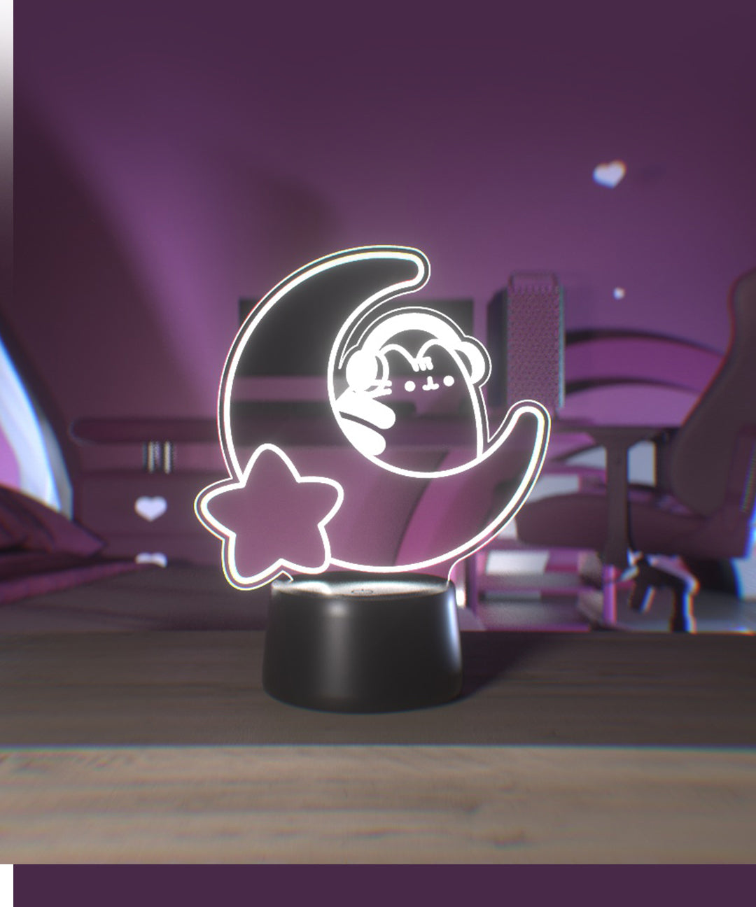 Gamer Pusheen Moon Otaku Lamp - US 5991 - Image 12