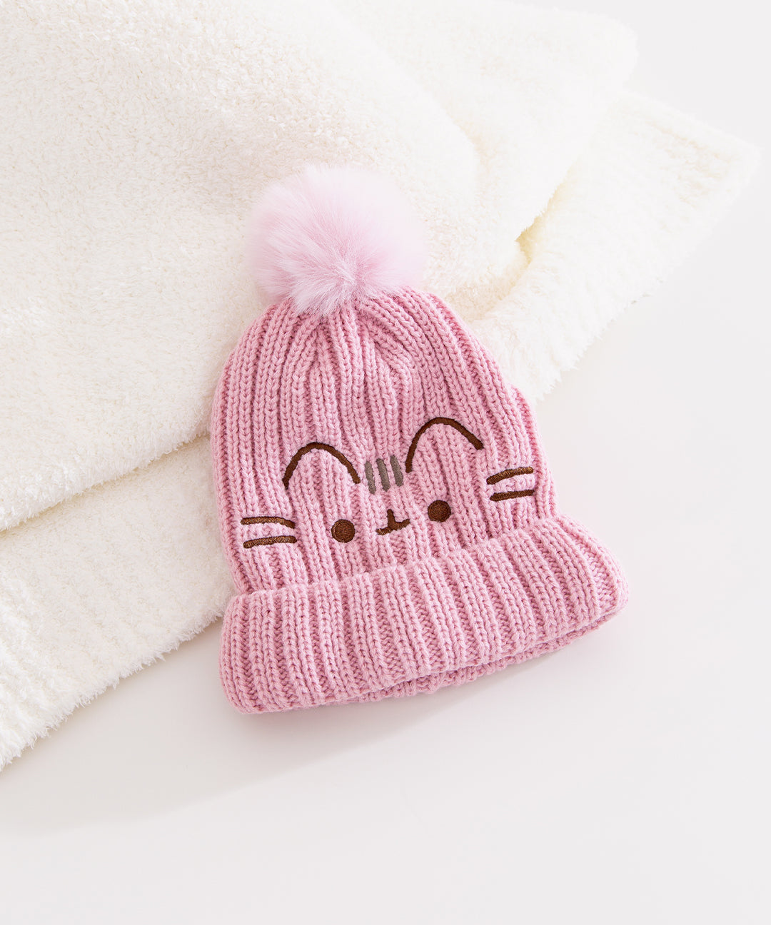 Pusheen Pink Pom Knit Hat - Image 2