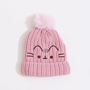 Pusheen Pink Pom Knit Hat