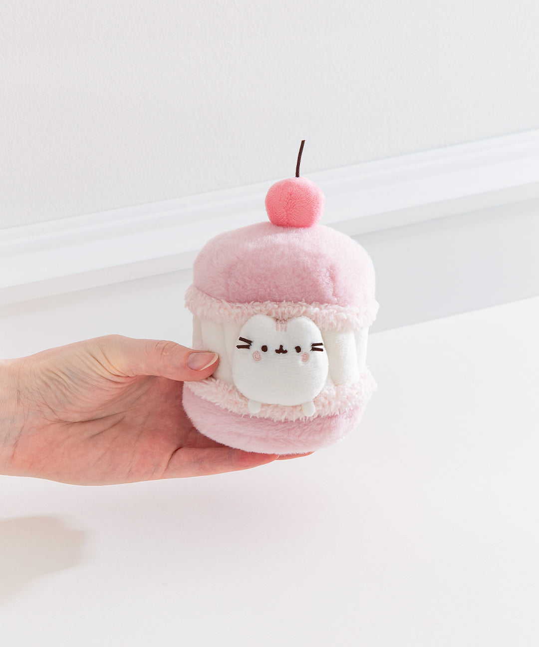 Pusheen Sweets Cherry Macaron Plush 2-pc Environment - Image 5