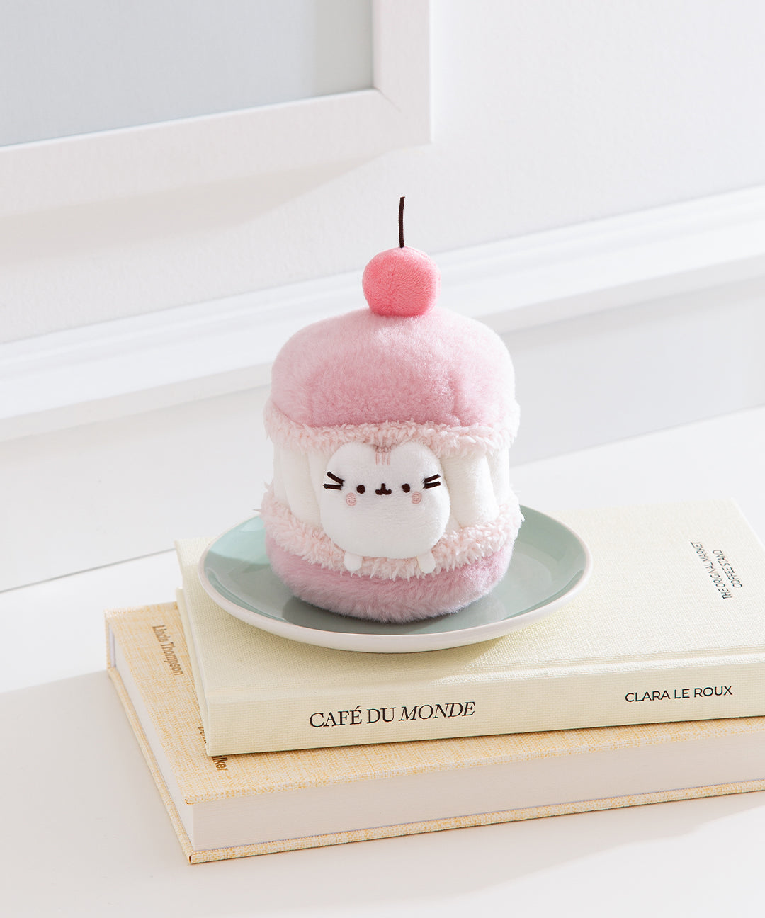 Pusheen Sweets Cherry Macaron Plush 2-pc Environment - Image 9