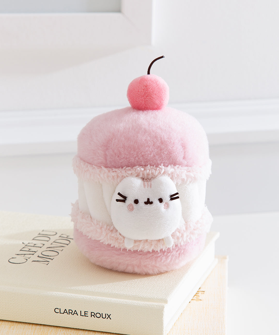Pusheen Sweets Cherry Macaron Plush 2-pc Environment - Image 2
