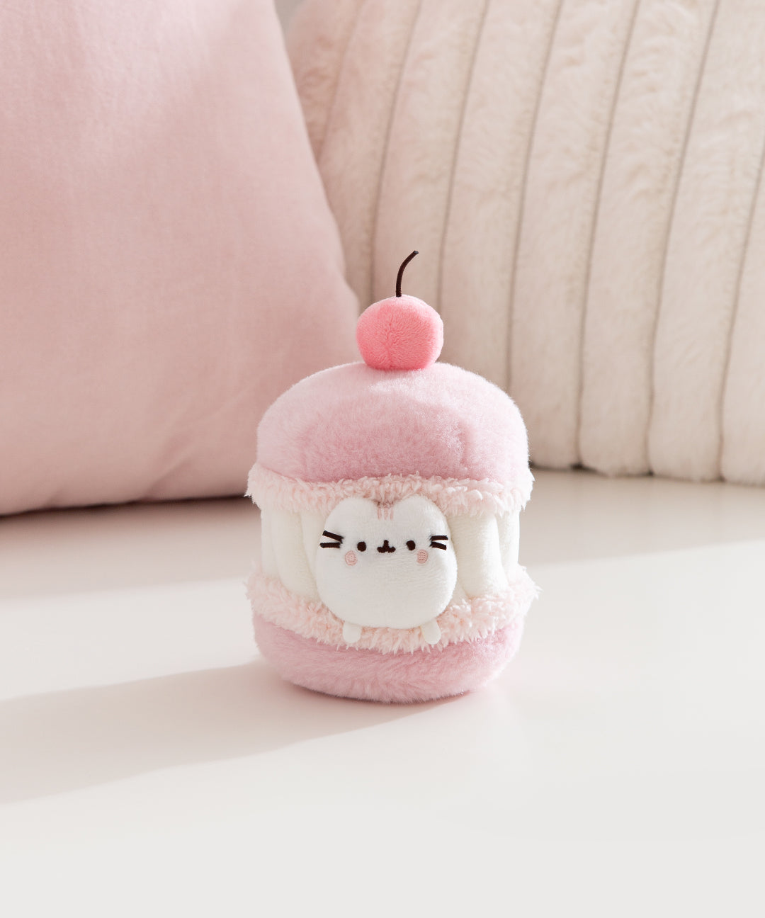 Pusheen Sweets Cherry Macaron Plush 2-pc Environment - Image 10