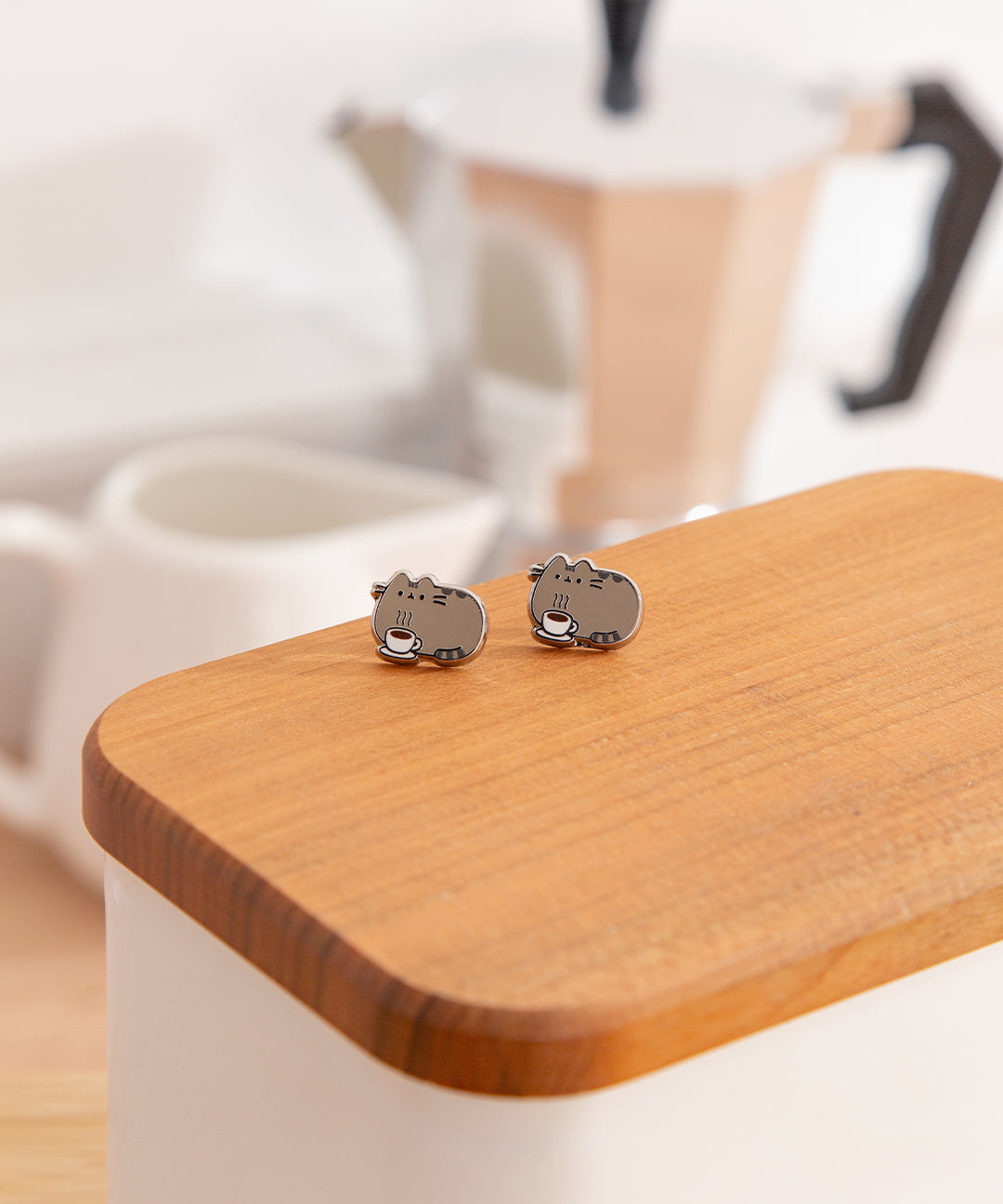 Pusheen Coffee Stud Earrings