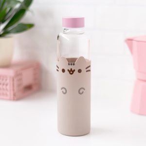 Pusheen Glass Water Bottle