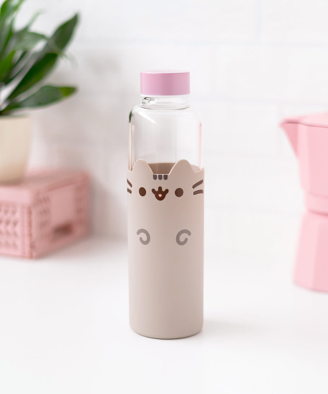 Pusheen Glass Water Bottle - US 7865