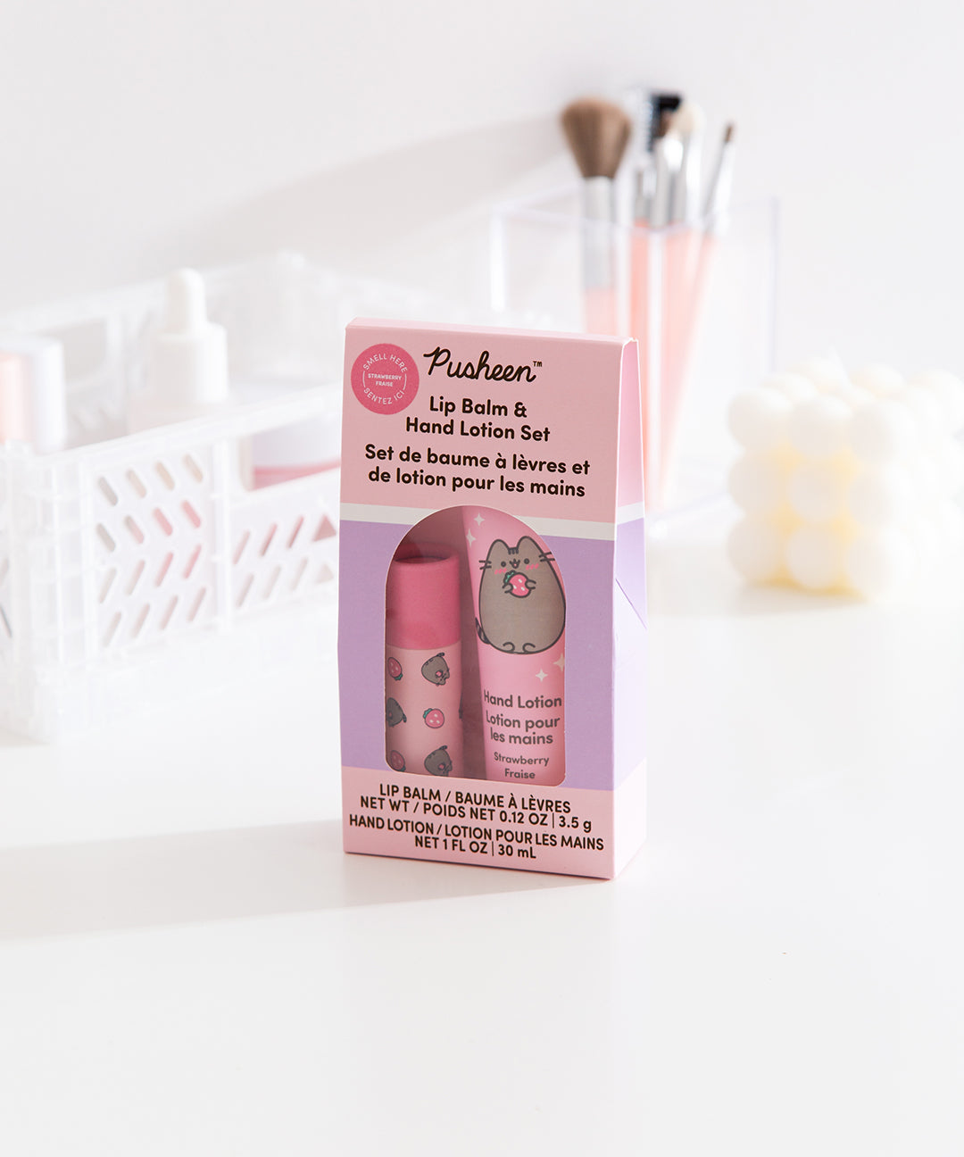 Pusheen Strawberry Lip Balm & Hand Lotion Set - US 1866