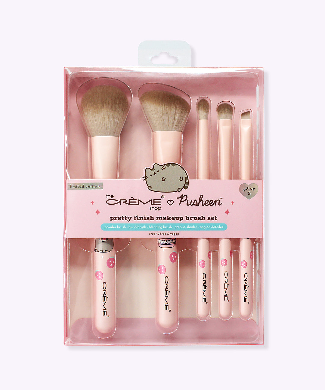 The Cr??me Shop x Pusheen 5-pc Makeup Brush Set - US 5213 - Image 2