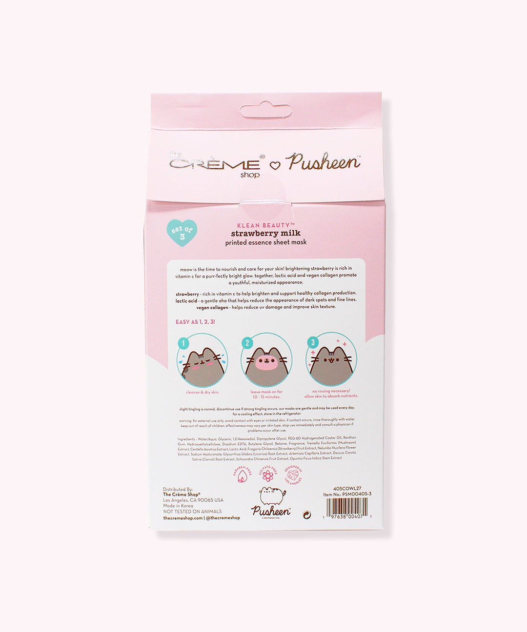 The Cr??me Shop x Pusheen Sheet Masks - 3-pack - Image 5