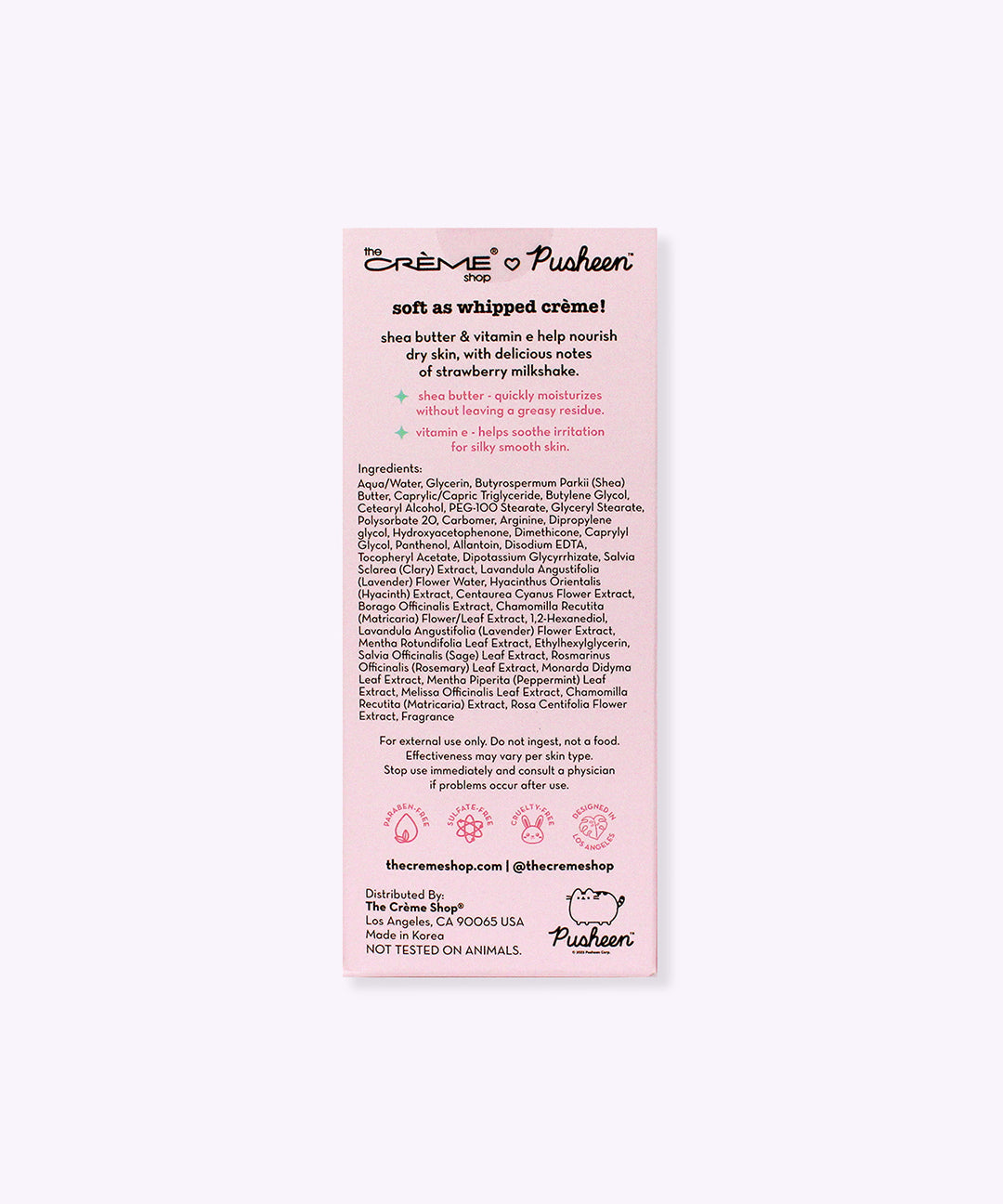 The Cr??me Shop x Pusheen Strawberry Milkshake Hand Cr??me - US 7522 - Image 5